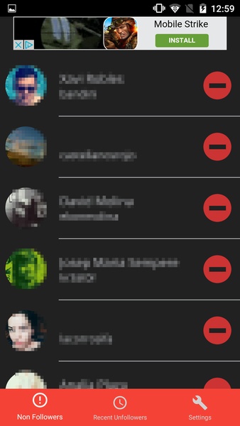 Non Followers for Instagram - Preview 1