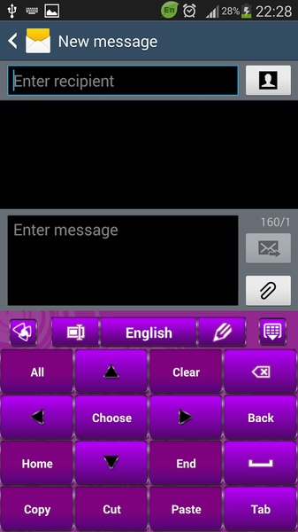 GO Keyboard Purple Light Theme - Preview 7