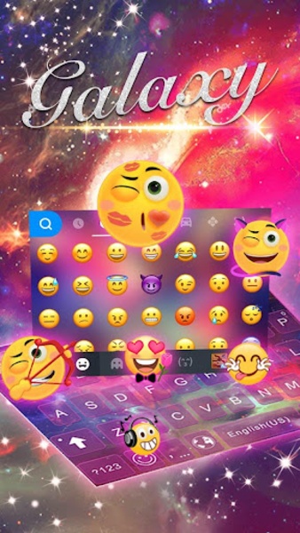 Dreamer Galaxy Emoji Keyboard Theme - Preview 1