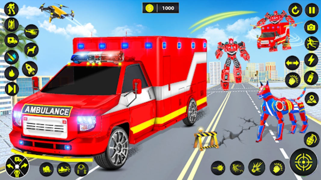 Ambulance Dog Robot Car Game - Preview 1