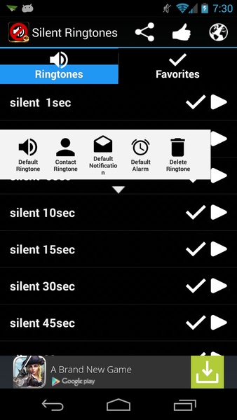 Silent Ringtones for Android - Download the APK from Uptodown