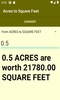 Acres to Square Feet converter screenshot 4