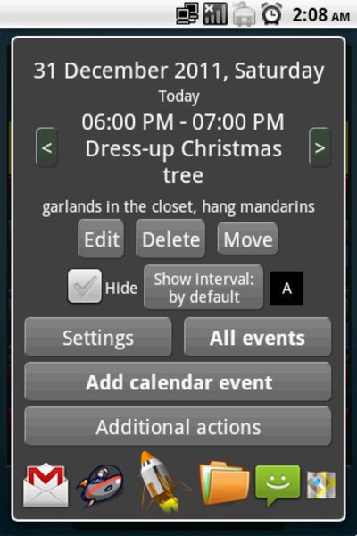 Clock and event widget (Free) - Preview 6