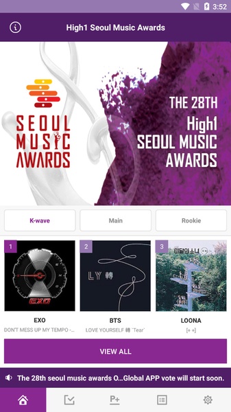 The 28th SMA official voting app for Global - Preview 1