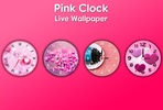 Pink Clock Live Wallpaper screenshot 5