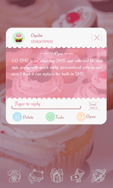 GOSmsFontToshiyana - Preview 1