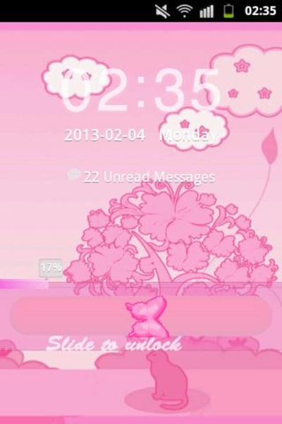 GO Locker Theme Pink Cat - Preview 4