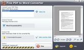 Free PDF to Word Converter screenshot 1