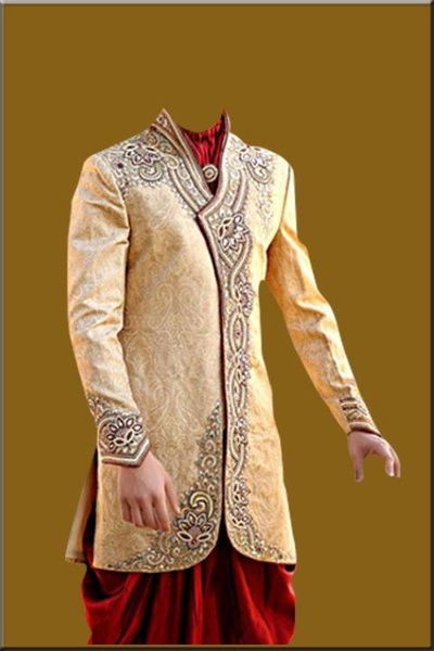 Indian Man Sherwani Photo Suit - Preview 6