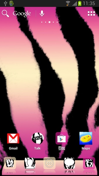 ADW Pink Zebra Theme - Preview 2