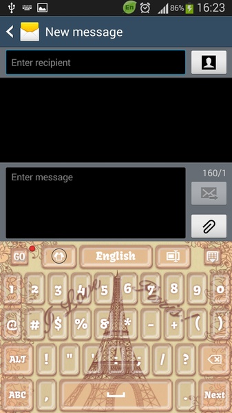 GO Keyboard Paris Theme - Preview 12