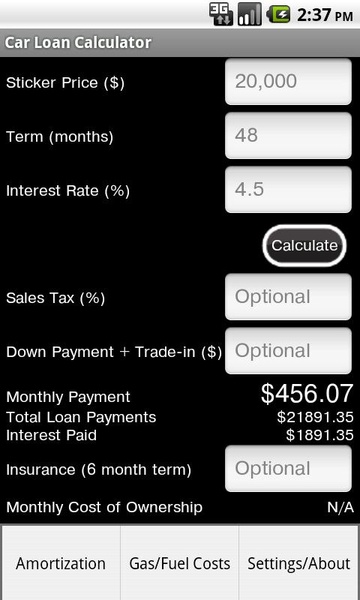 Car Loan Calculator - Preview 1