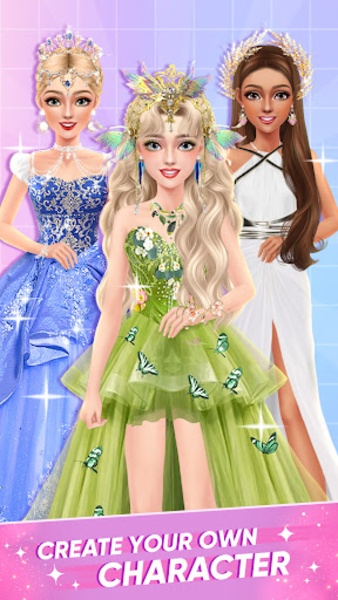 green emerald velvet dress Fashion Girl Makeover - Spa, Makeup and Dress Up Game for Kids main image 1