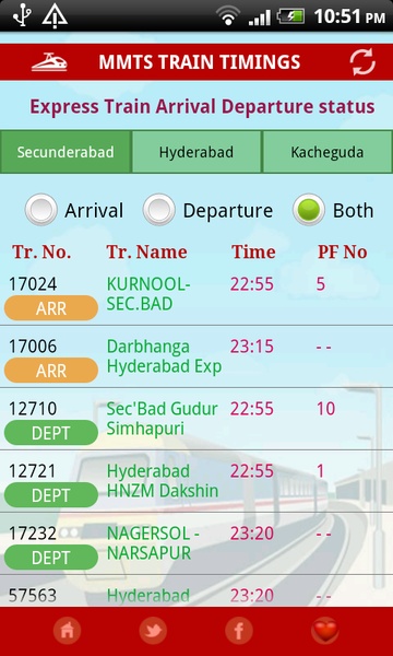 MMTS Train Timings - Preview 2