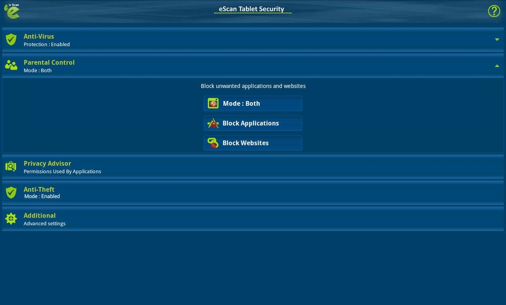 eScan Tablet Security - Preview 10