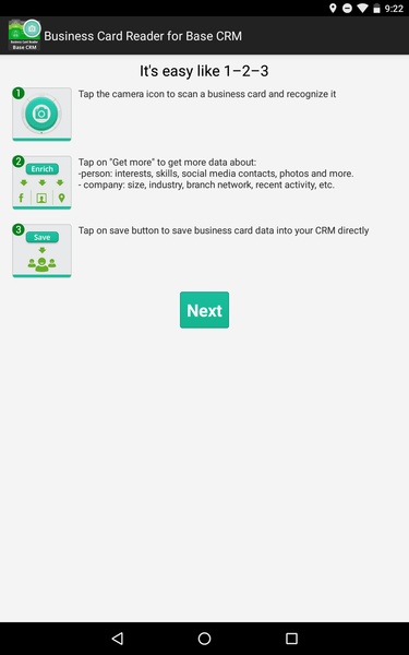 Business Card Reader for Base CRM - Preview 1
