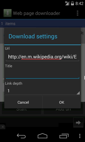 Web page downloader - Preview 3