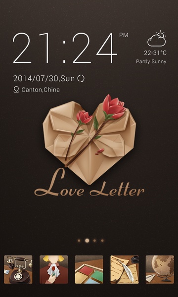 Love Letter GOLauncher EX Theme - Preview 3