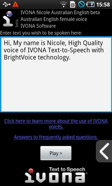IVONA Nicole AU English beta - Preview 3