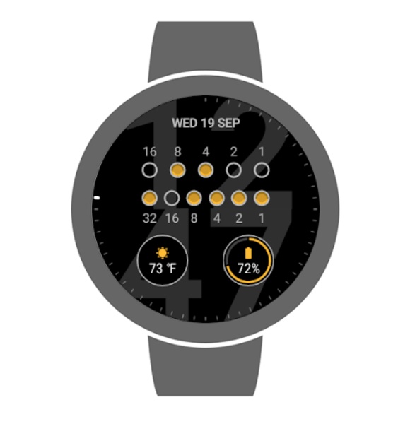 Elegant Binary Watch Face - Preview 4