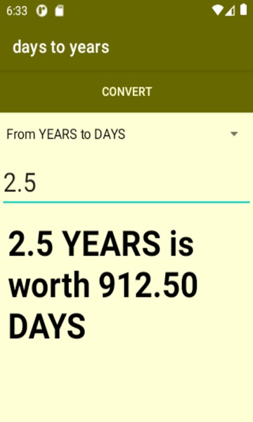 days to years converter - Preview 1
