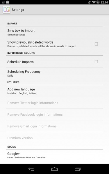User Dictionary Plus (Free) - Preview 1