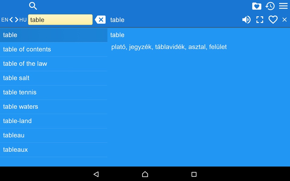EN-HU Dictionary Free - Preview 3