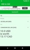 USD to CAD currency converter screenshot 4