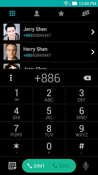 ASUS Contacts Theme - Dark - Preview 3