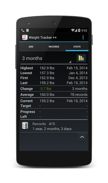 Weight Tracker ++ - Preview 5