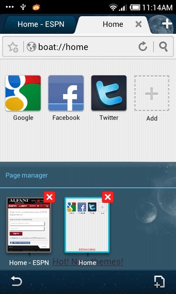 Starry Night Boat Browser Theme - Preview 3