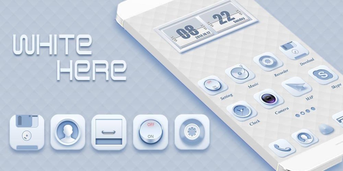 fd.whitehere GOLauncher EX Theme - Preview 1