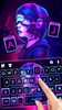 Neon Cyberpunk Keyboard Backgr screenshot 4