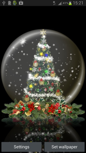 Globe Christmas Tree Live Wallpaper - Preview 7