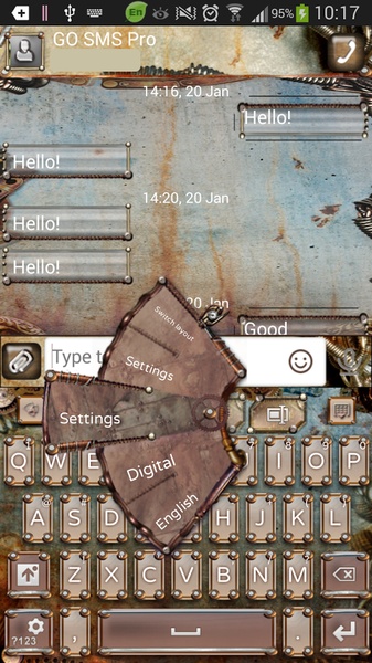 GO Keyboard Steampunk Theme - Preview 14