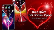 Rose Heart Lock Screen Zipper screenshot 1