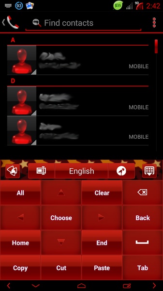 Red Star GO Keyboard Theme - Preview 7