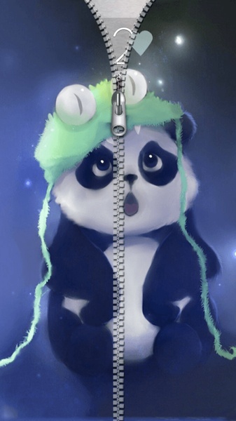 Panda Zipper Screen Lock - Preview 3