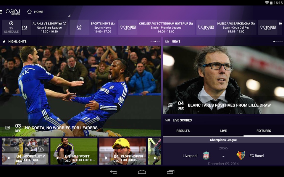 Bein sports live hd on sale apk