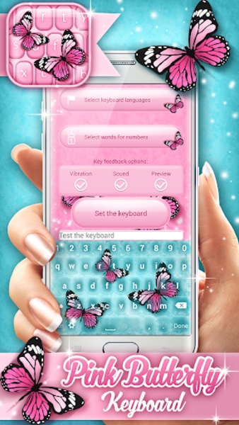 Pink Butterfly Keyboard - Preview 6