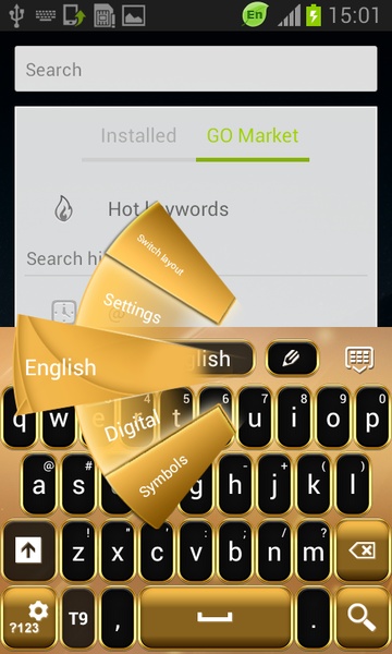 Neon Gold GO Keyboard - Preview 4