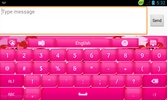 GO Keyboard Pink Flower Theme screenshot 2