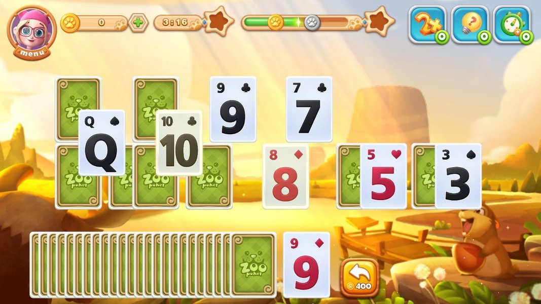 Solitaire Zoo - Tripeaks 3D - Preview 8