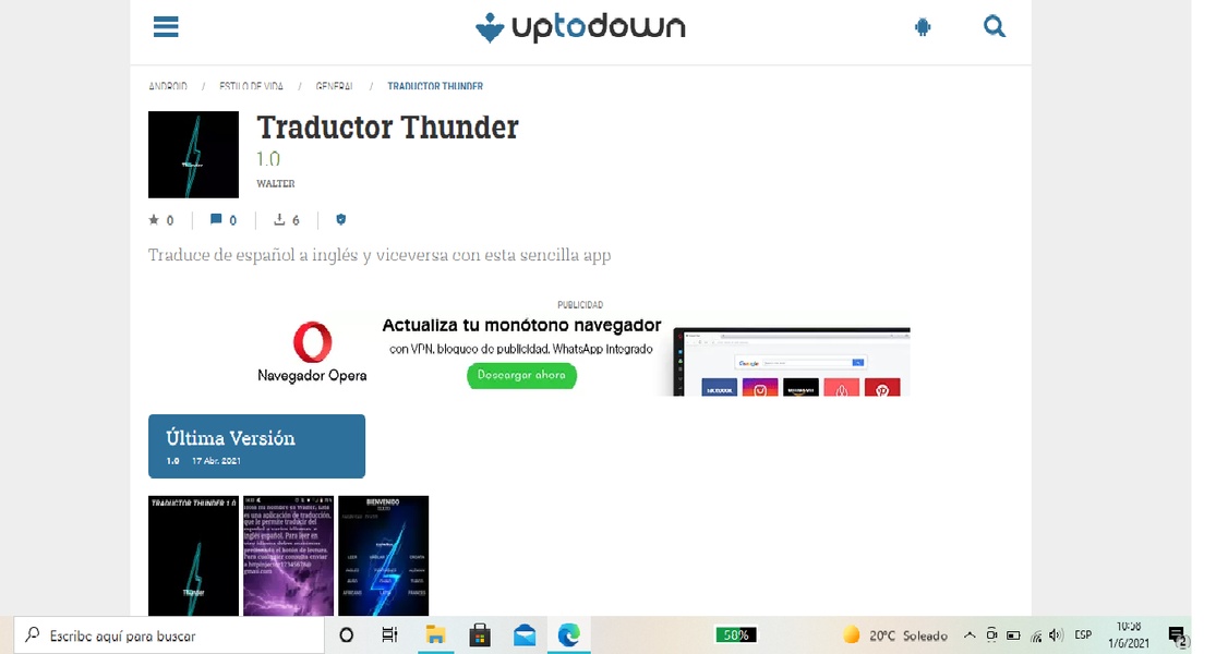 Traductor Thunder - Preview 1