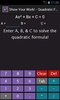 Show Your Work! - Quadratic Equation screenshot 4