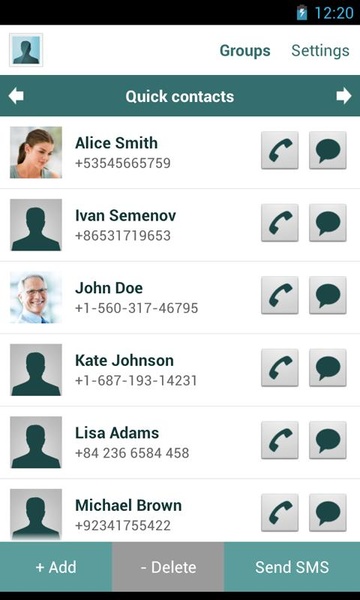 Quick Contacts - Preview 6