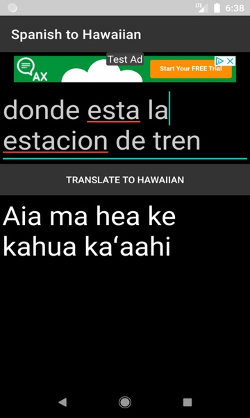 Spanish to Hawaiian Translator - Preview 2