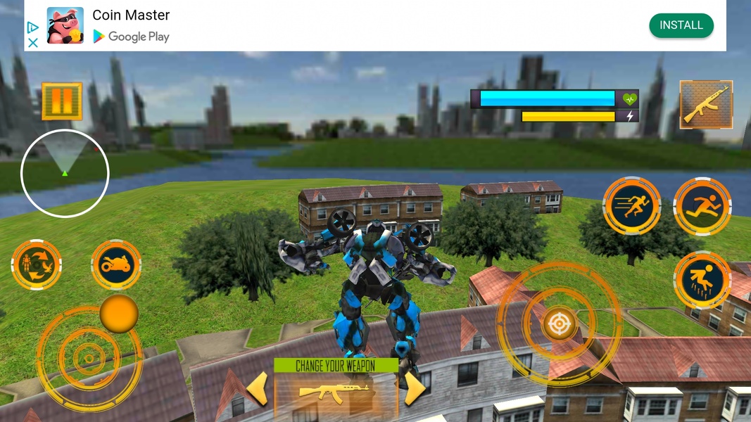 Flying Police Eagle Bike Robot Hero - Preview 4