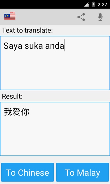 Malay to Chinese Translator - Preview 2