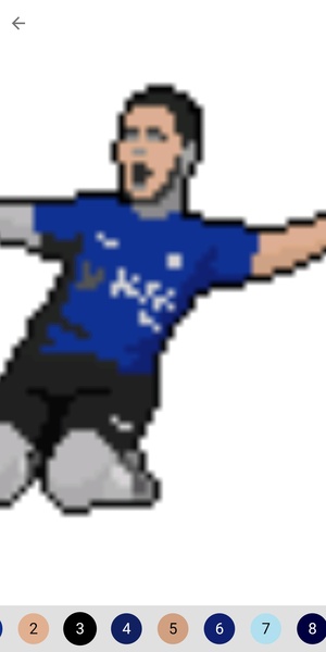 Coloring LOGO Football Pixel art by number - Preview 5